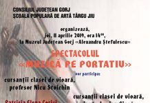 Mâine, spectacol al claselor de vioară, la Târgu Jiu