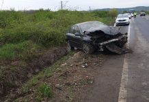 Șofer rănit într-un accident provocat de el