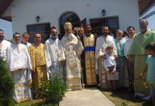 Sfântă Liturghie Arhierească la resfinţirea Bisericii din Parohia Costeni, filia Chiliu, Protopopiatul Târgu-Jiu Nord, comuna Godineşti, Gorj