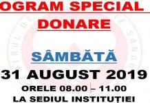 Program special de donare de sânge