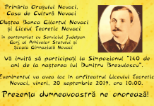 Novăcenii sărbătoresc “140 de ani de la nașterea lui Dumitru Brezulescu”