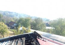 Incendiu izbucnit la acoperișul Căminului Cultural din Polovragi