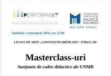 Evenimente cultural-artistice, sub egida PerformArt, la Târgu Jiu