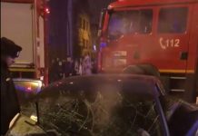 FOTO: Accident cu șase victime, la Târgu-Jiu, după o cursă ilegală de mașini