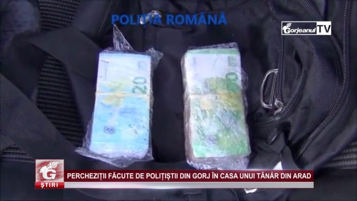 PERCHEZIȚII FĂCUTE DE POLIȚIȘTII DIN GORJ ÎN CASA UNUI TÂNĂR DIN ARAD