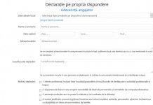 Declarațiile pe proprie răspundere se pot completa online