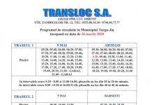 De azi, program modificat al mijloacelor de transport ale Transloc SA