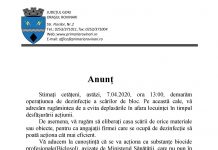 Astăzi, dezinfecție a scărilor de bloc din Rovinari
