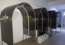 4 tuneluri dezinfectante, la Spitalul Orășenesc Turceni