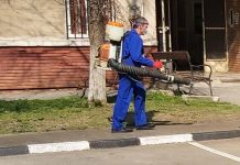 Motru: Dezinfecție pe străzi și trotuare