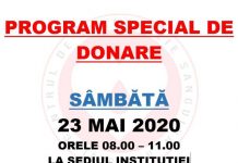 Program special de donare de sânge, la Centrul de Transfuzie