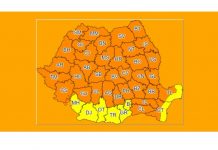 Cod portocaliu de ploi, în Gorj