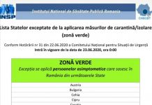 Încă 5 țări exceptate de la măsurile de izolare!