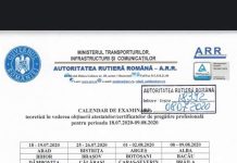 ARR: Calendarul de examen proba teoretică pentru obţinerea atestatului de pregătire profesională