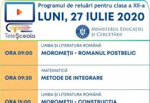 Reîncepe programul „Teleșcoală”