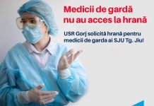 Cere hrană pentru medicii de gardă din Târgu-Jiu. „Este o situație absurdă”