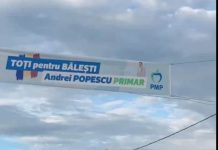 PMP a furat startul campaniei electorale! Banner cu candidatul traseist de la Bălești