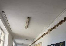 Lucrări la o școală din Motru