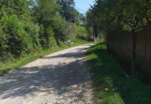 Drumul spre Casa Memorială Tudor Vladimirescu, în stare jalnică