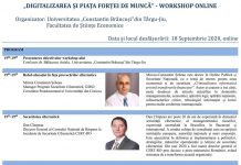 Vineri, workshop online organizat de UCB Târgu-Jiu