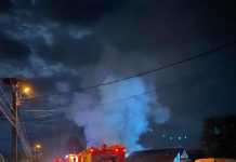 Brutărie din Târgu Jiu, cuprinsă de flăcări