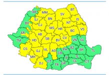 Gorjul, sub cod galben de ploi, până diseară