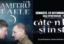 Spectacolul ,,Caramitru-Mălăele, câte-n lună și în stele”, sâmbătă, la Târgu-Jiu