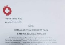 Sanitas solicită acordarea unor sporuri pentru personalul din zona „tampon” a SJU Târgu Jiu
