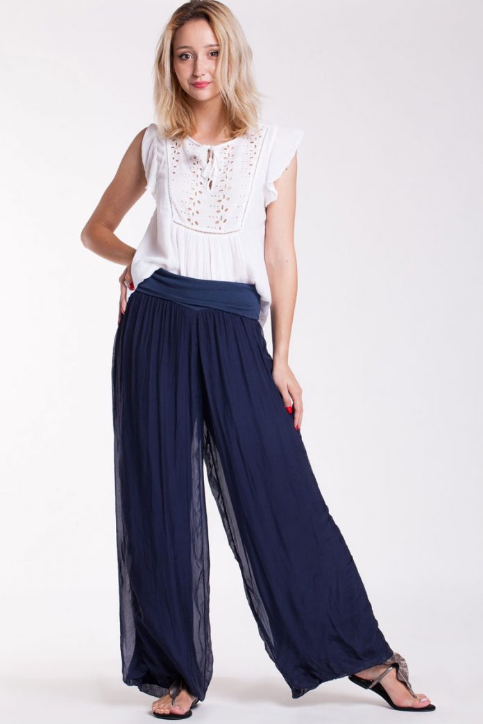 pantaloni-largi-bleumarin-din-matase