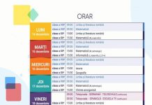 Orarul Teleșcoala pentru perioada 14-18 decembrie