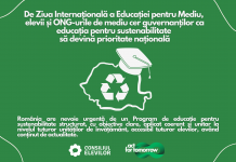 Elevii și ONG-urile de mediu cer guvernanților ca educația pentru sustenabilitate să devină prioritate națională