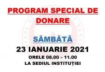 Program special de donare de sânge, la Târgu Jiu