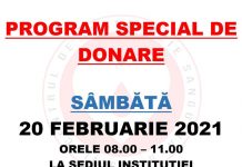 Program special de donare de sânge, la Târgu-Jiu