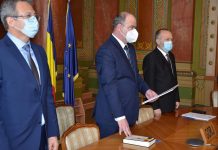 Prefectul și cei doi subprefecți, învestiți în funcție