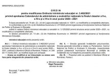 Noul calendar al evaluărilor naționale la finalul claselor a II-a, a IV-a și a VI-a, publicat în Monitorul Oficial