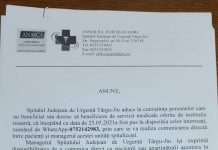 Pacienții SJU Târgu Jiu pot discuta pe WhatsApp cu managerul Vienescu