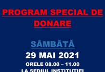 Program special de donat sânge, la Centrul de Transfuzii Târgu-Jiu