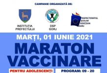 Târgu-Jiu: Maraton de vaccinare, de 1 Iunie