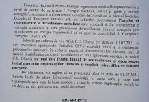 FNME îi cere lui Burlan Planul Nr.2 de Restructurare a CE Oltenia!