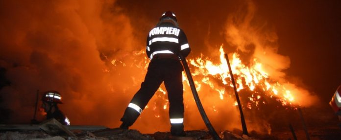 Novaci: Incendiu de vegetație, extins și la pădure! Voluntarii, alături de pompieri