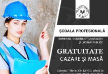 Masă și cazare gratuite pentru elevii de la o școală profesională din Târgu-Jiu