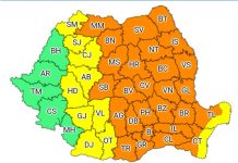 Gorjul, sub cod galben de averse până mâine dimineață