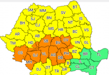 Cod portocaliu de ploi în Gorj