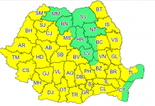 Cod galben de caniculă în cea mai mare parte a țării