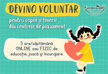 Se caută 30 de voluntari pentru centrele de plasament din Gorj