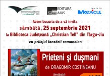 Dublă lansare de carte, la Biblioteca Județeană ,,Christian Tell” Gorj