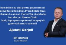 Senatorul Iordache, scrisoare deschisă către Iohannis: Ascultați strigătul disperat al județelor sufocate de criză! Auziți Gorjul!
