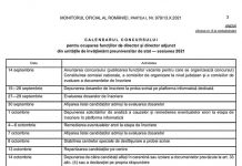 Noul calendar al concursului pentru posturile de director