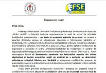FSLI și FSE „SPIRU HARET” anunță suspendarea acțiunilor de protest
