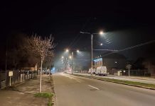 Târgu Jiu: Iluminat modern pe încă un tronson din Bulevardul Ecaterina Teodoroiu